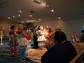 Newlyweds Pam and Tomasi present themselves to the congregation-6